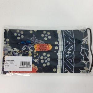 Johnny Was Silk Mask Black Floral Unique